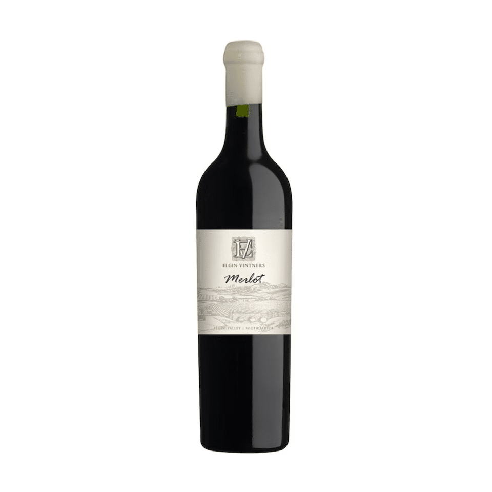 Elgin Vintners Merlot 2019 rödvinsflaska med etikett