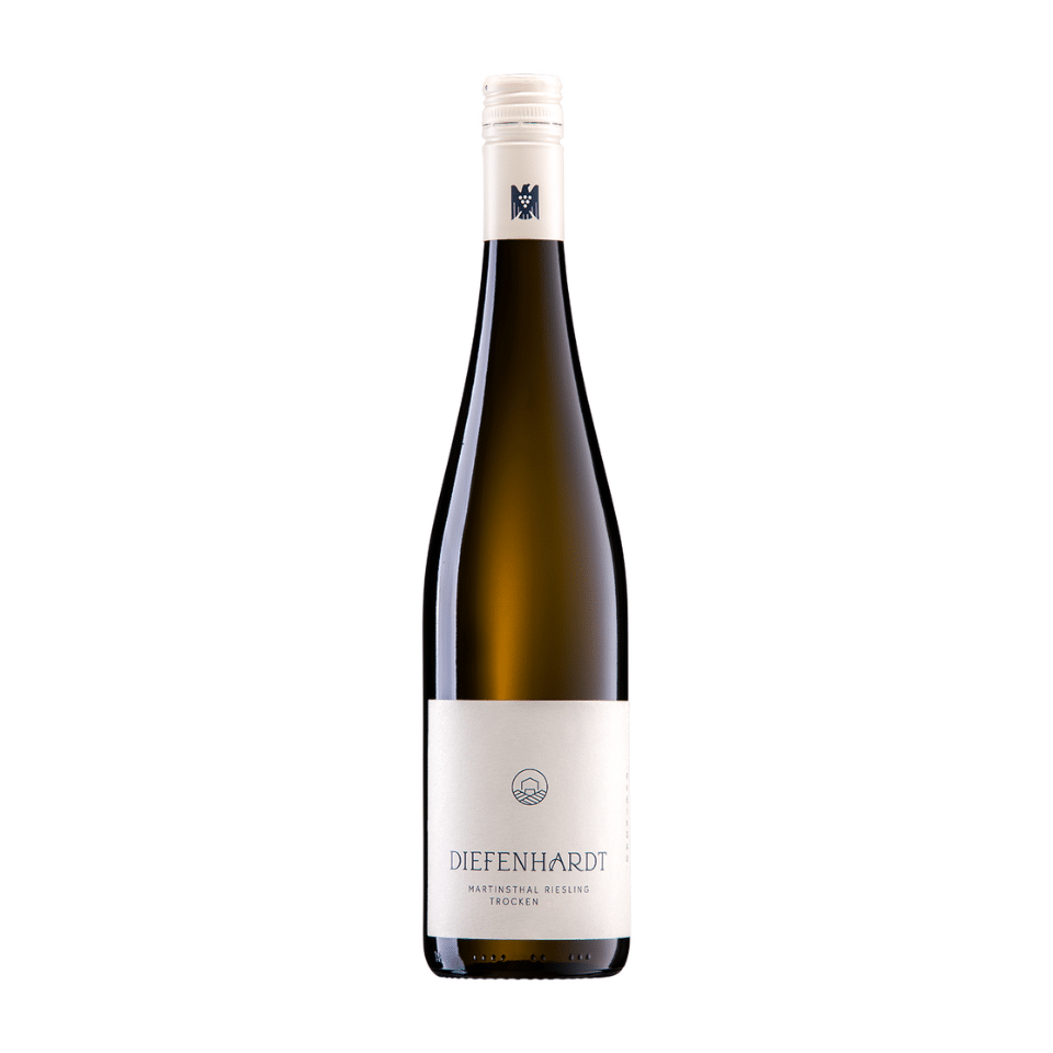 Diefenhardt Martinsthat J.D. Riesling trocken Alte Reben VDP Ortswein 2022 vitvinsflaska med etikett