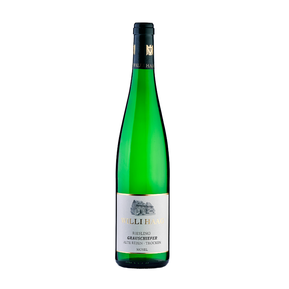 Willi Haag “Grauschiefer” Riesling trocken 2022 VDP Gutswein 2022 vitvinsflaska med etikett