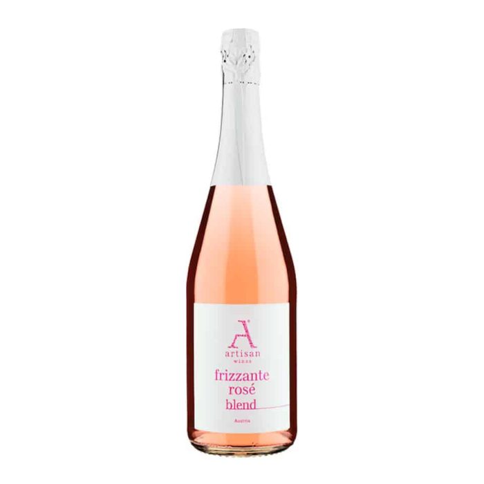 Artisan Zweigelt Rosé Frizzante 2022 rosevinflaska med etikett
