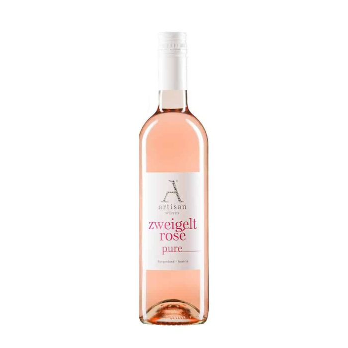 Artisan Zweigelt Rosé Pure 2022 rosevinflaska med etikett