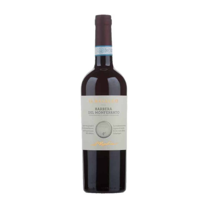 Barbera Del Monferato DOC 2019 rödvinsflaska med etikett