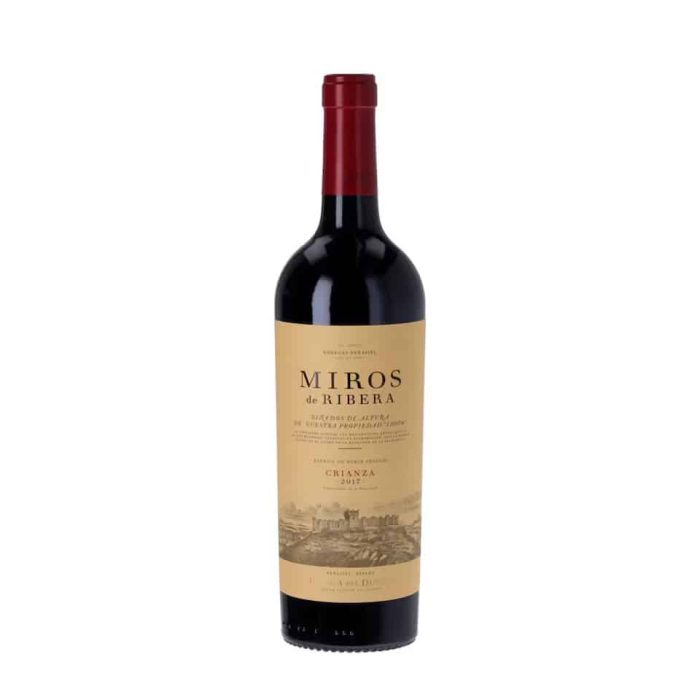 Bodegas Penafiel Miros Crianza 2018 rödvinsflaska med etikett