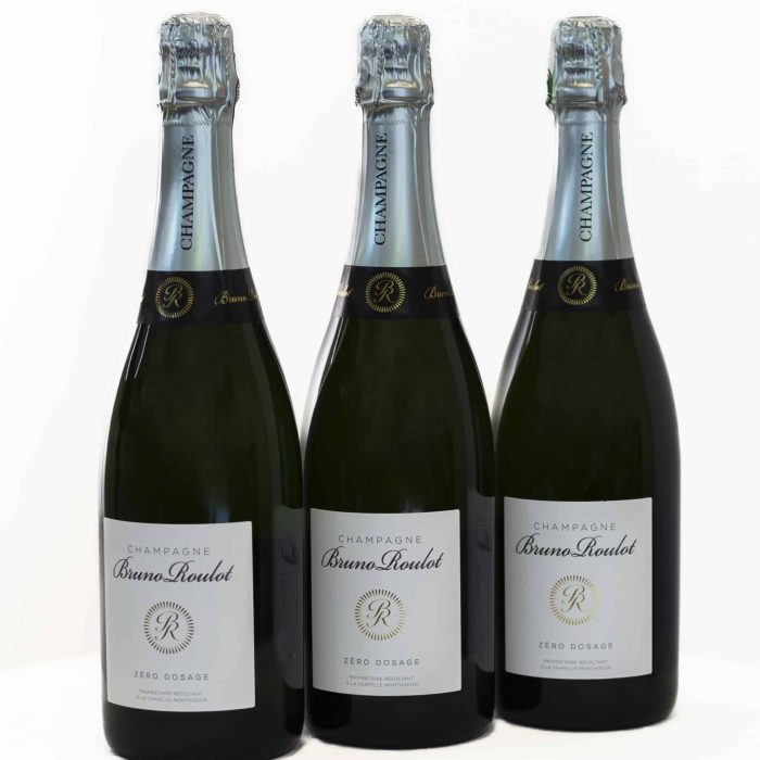 Champagne – Zéro Dosage 3st flaskor mousserande vin med etikett