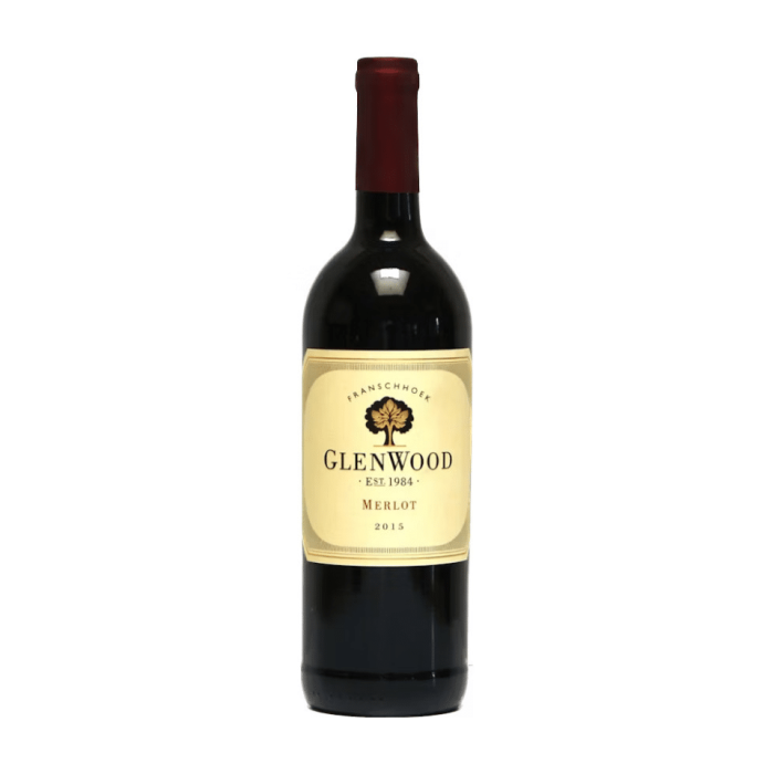 Glenwood Merlot 2021 rödvinsflaska med etikett