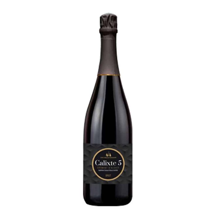 Hunawihr Calixte Brut No 5 flaska mousserande vin med etikett