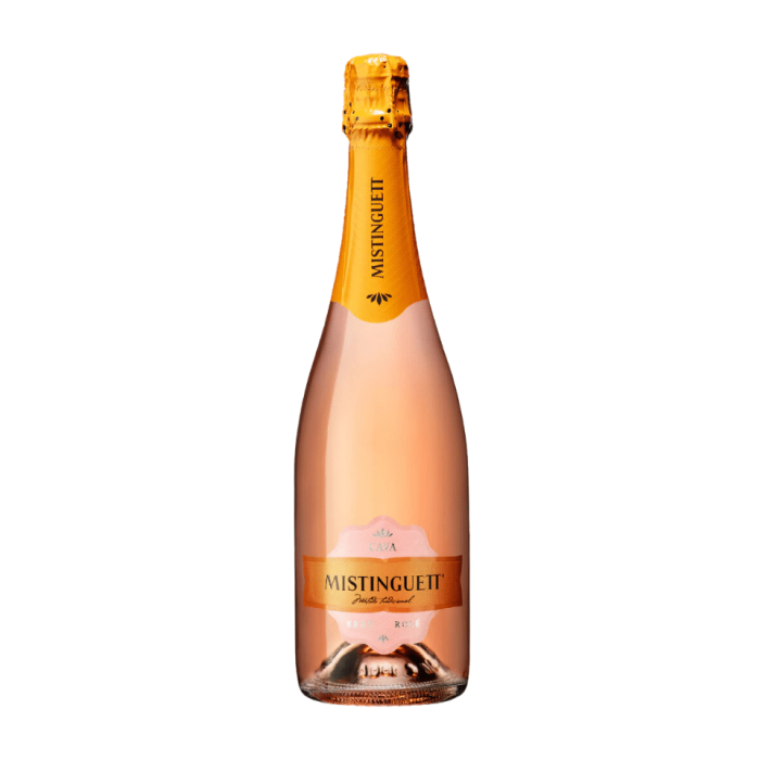 Mistinguett Cava Rosado flaska mousserande vin med  etikett