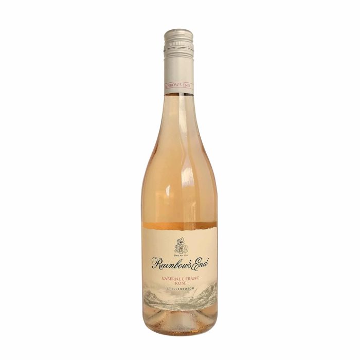 Rainbow´s End Carbernet Franc Rosé 2023 rosevinflaska med etikett