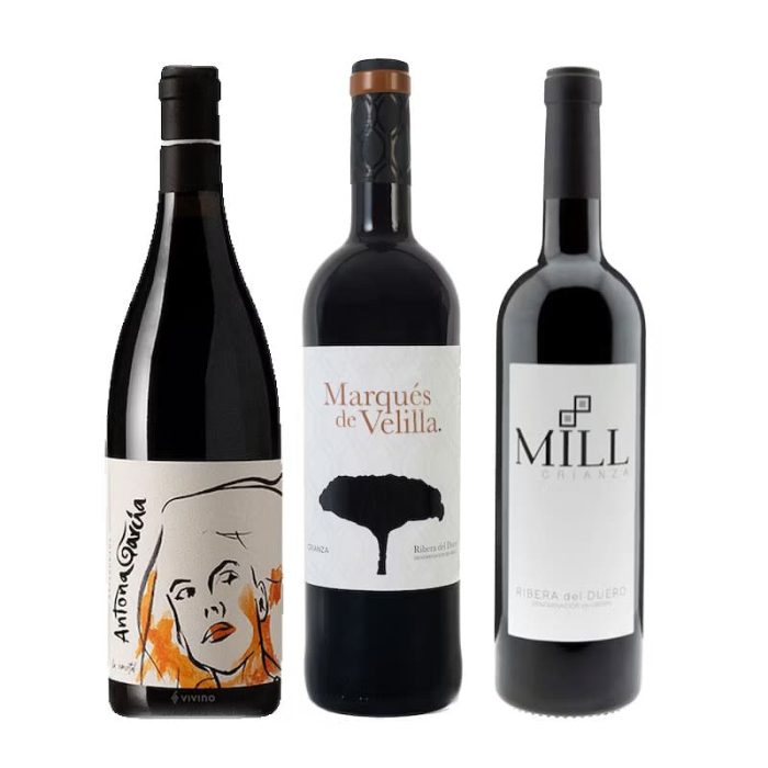 Spansk blandlåda crianza 6st flaskor vin