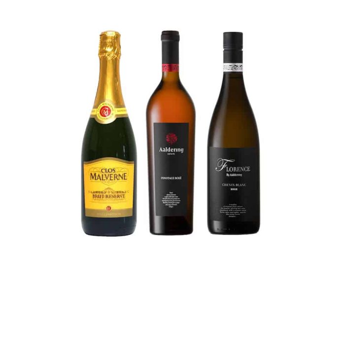 Tidbloms mixlåda 6st flaskor 3 sorters vin med etikett